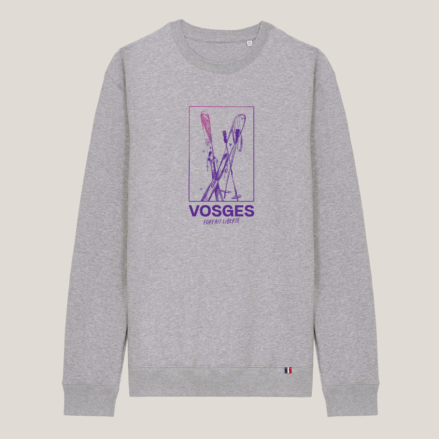 sweat-shirt gris chiné Forfait Liberté
