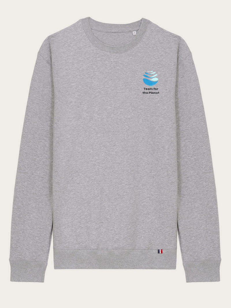 sweat-shirt Alex gris chiné Team for the Planet - vue de face