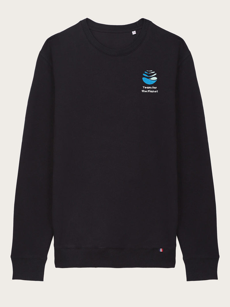 sweat-shirt Alex noir Team for the Planet - vue de face