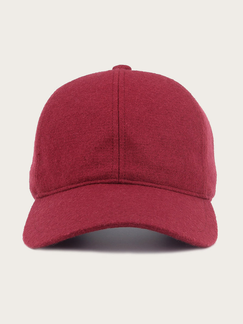 casquette ayma laine bordeaux vue de face