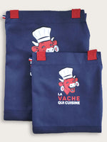 duo tabliers adulte enfant la vache qui cuisine