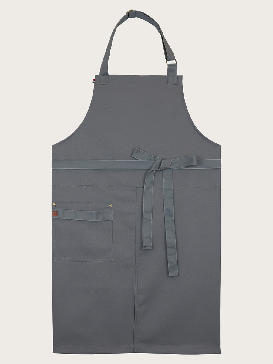 tablier Bamba gris piqué à plat