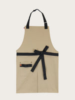 tablier Bambino camel piqué à plat