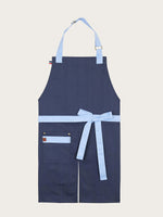 tablier Bambino bleu marine piqué à plat