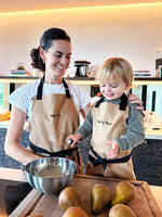 tablier enfant Bambino combiné avec un tablier adulte Bamba