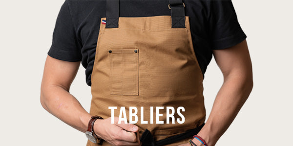 bannière tabliers de cuisine sur mobile