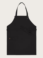 tablier Cancan noir piqué à plat