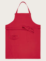 tablier Cancan rouge piqué à plat