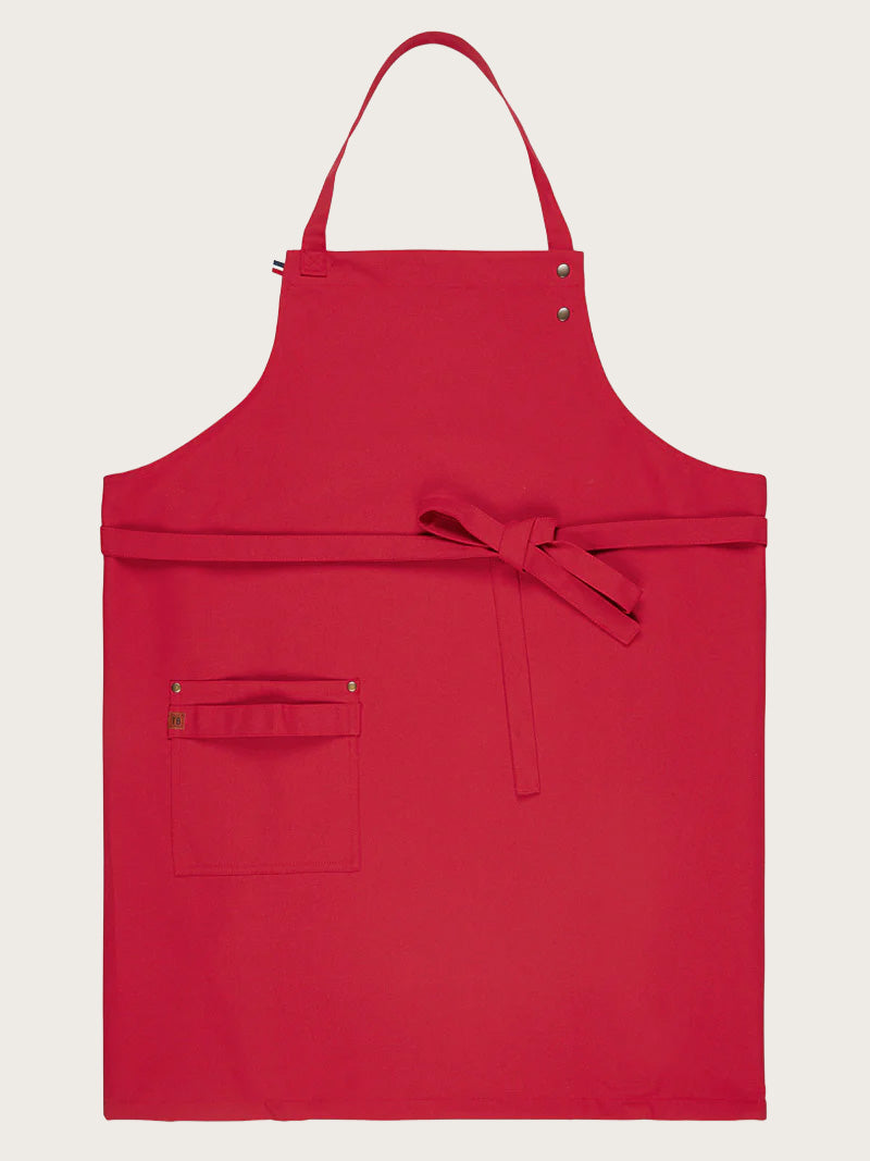 tablier Cancan rouge piqué à plat