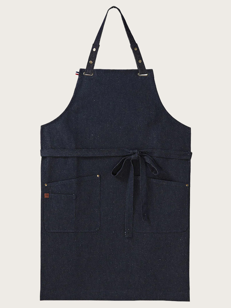 tablier carioca denim piqué à plat
