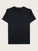 t-shirt Charlie noir piqué à plat