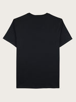 t-shirt Charlie noir de dos piqué à plat