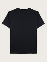 t-shirt Charlie noir de dos piqué à plat
