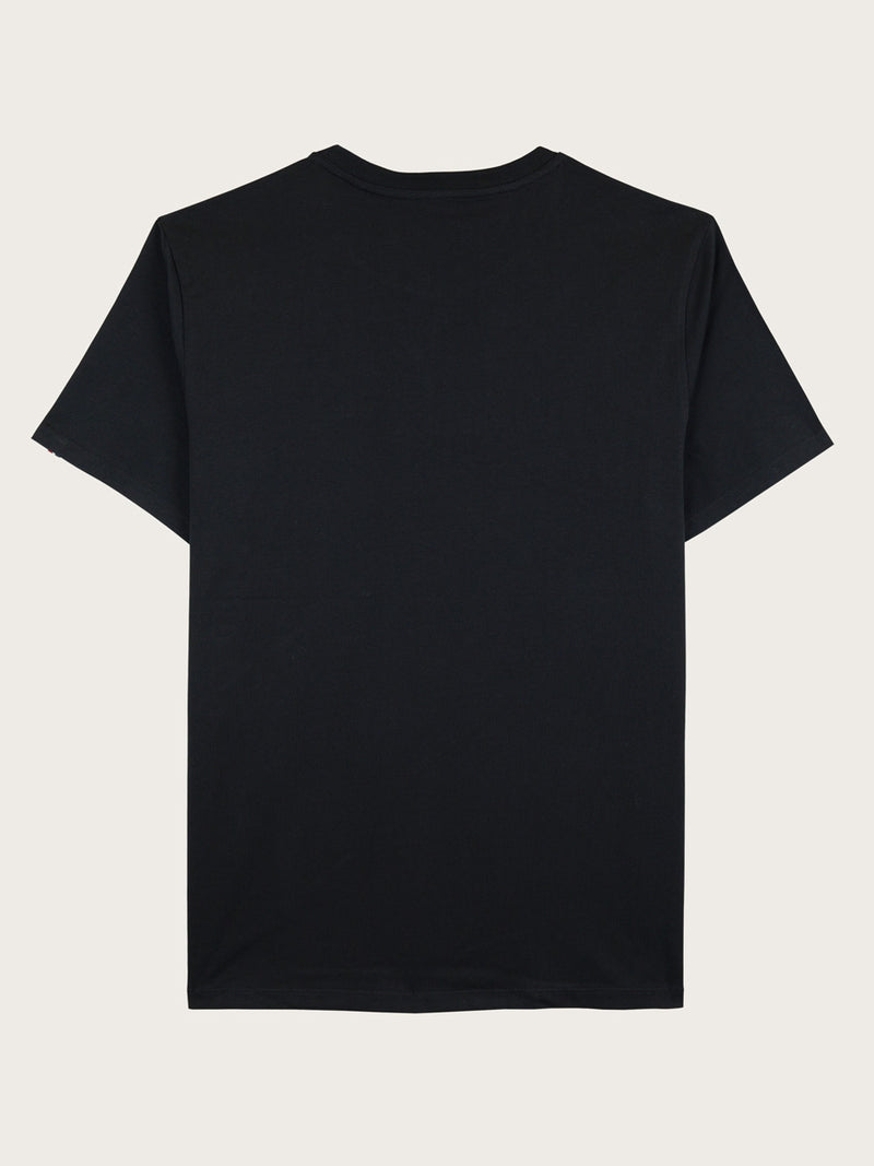 t-shirt Charlie noir de dos piqué à plat