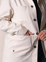 détail poche veste Mahaut écru