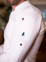 détail manche veste miami blanche