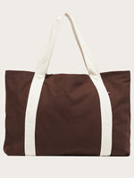 sac cabas fabio chocolat piqué à plat