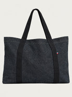 cabas fabio denim noir