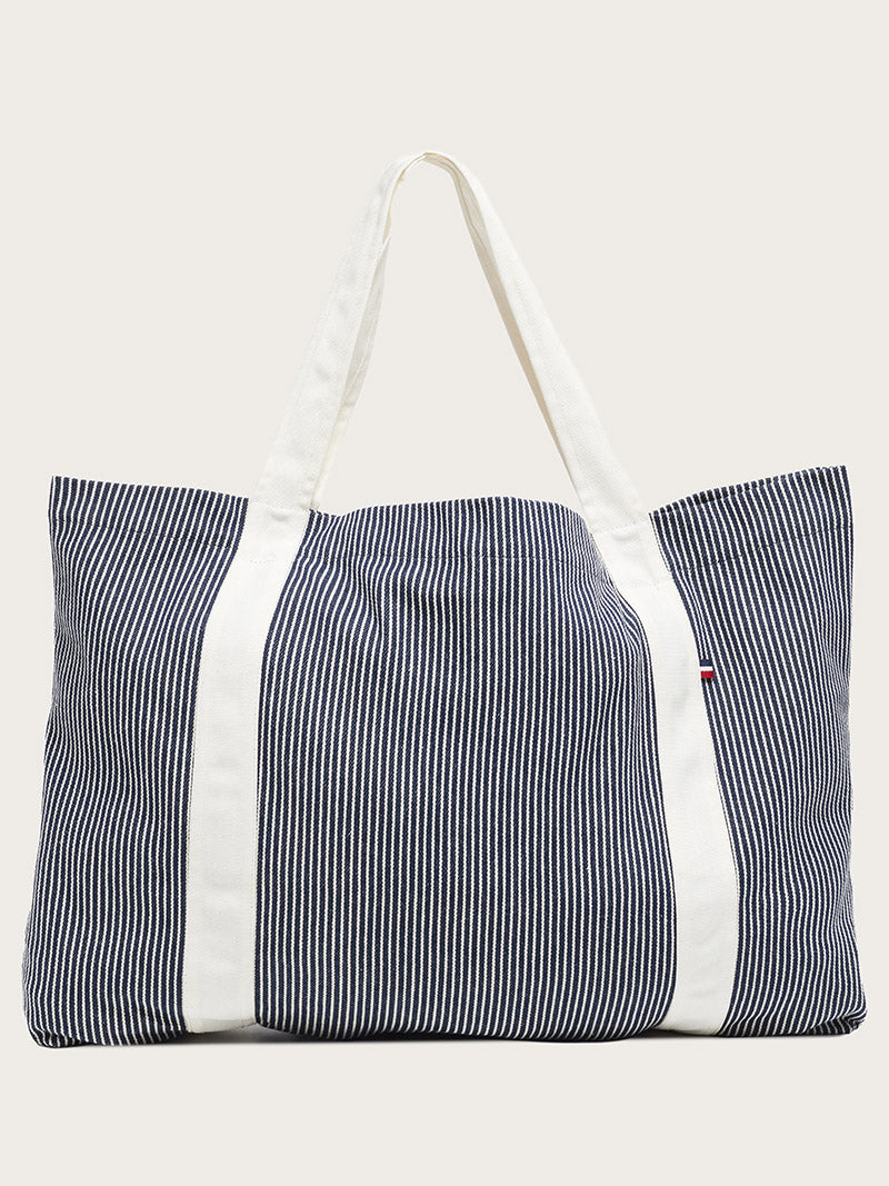 sac cabas fabio rayé piqué à plat