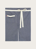 tablier court flamenco denim piqué à plat