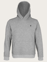 sweat-shirt capuche gabriel gris chiné face avant