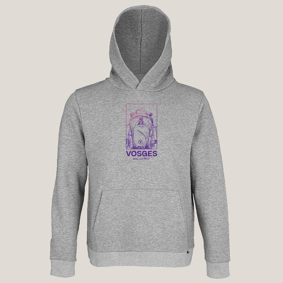 hoodie gris chiné dans la foulée