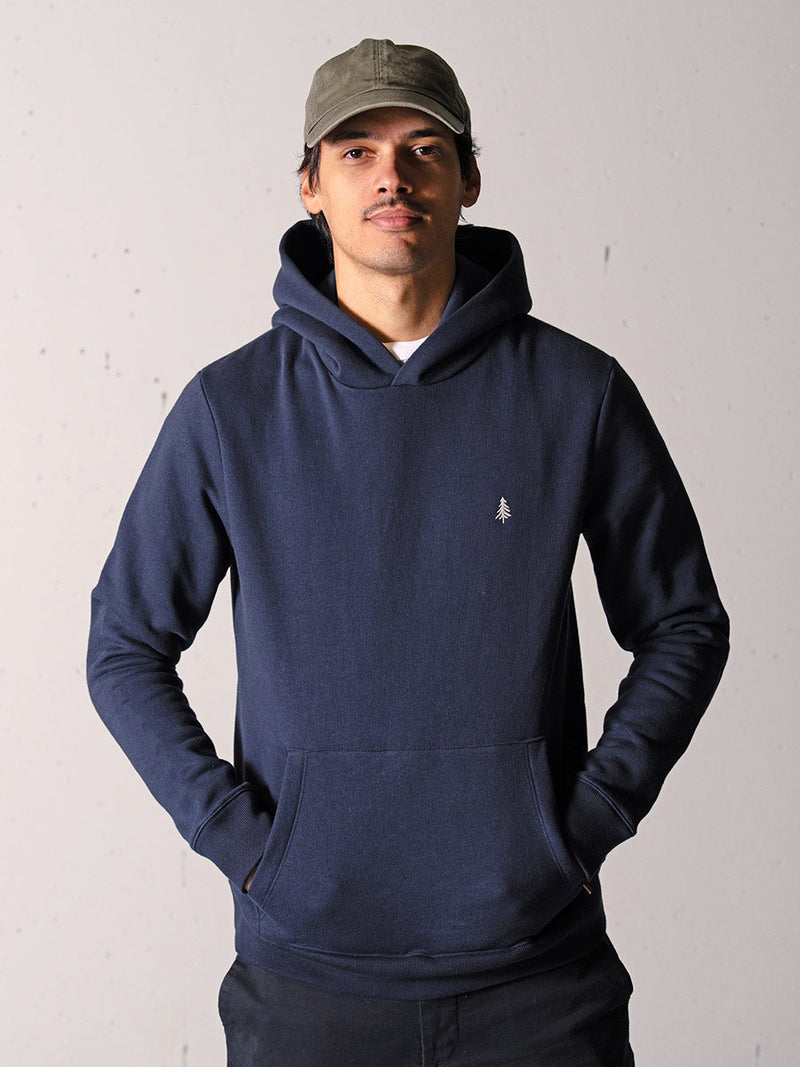 sweat-shirt gaston bleu marine porté