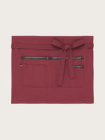 tablier court java bordeaux piqué à plat