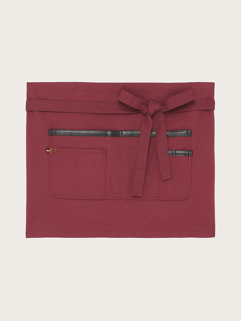 tablier court java bordeaux piqué à plat