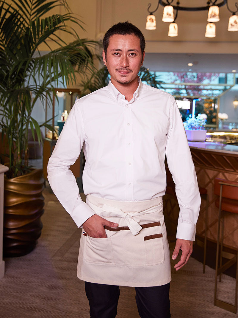 tablier Java crème porté