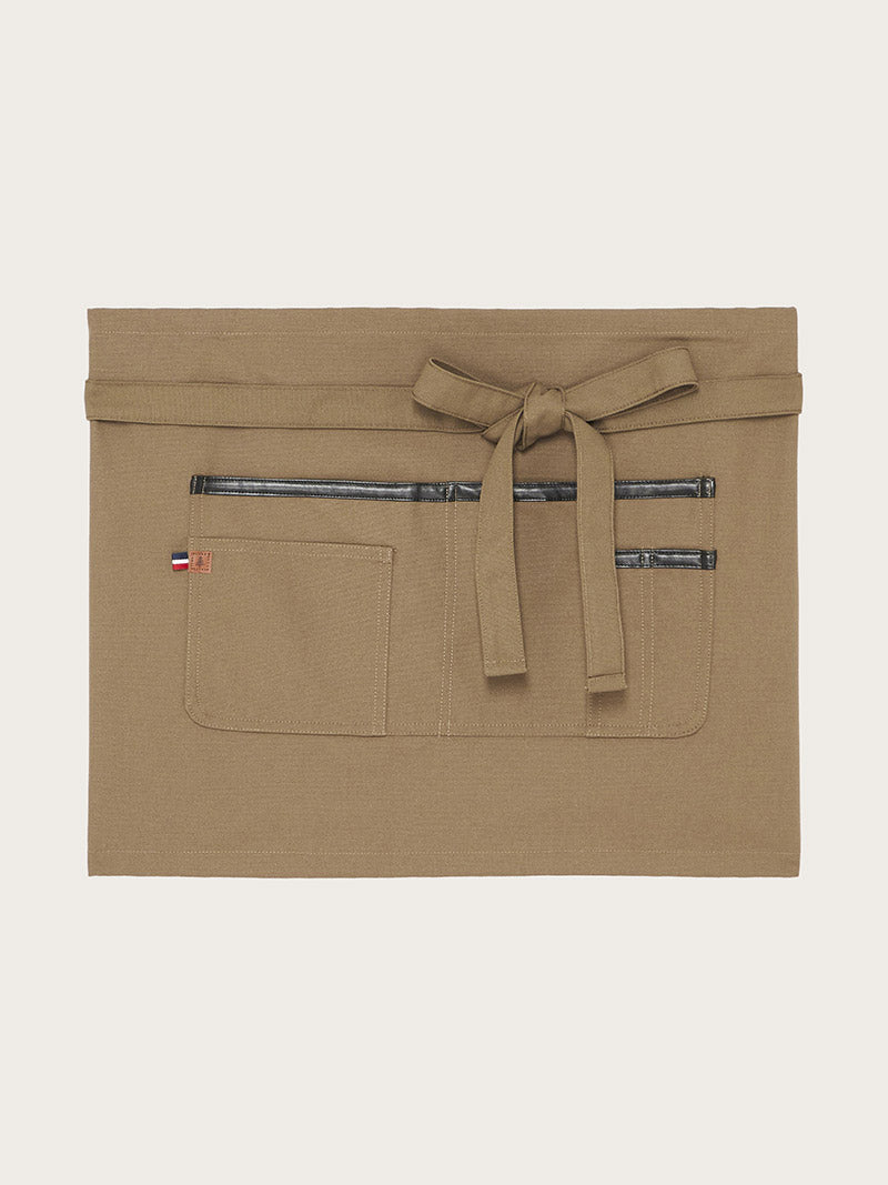 tablier court java kaki piqué à plat