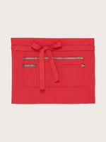 tablier court java rouge piqué à plat