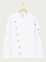veste miami blanche piquée à plat