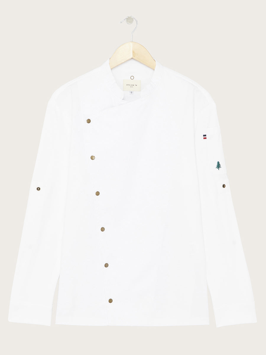 veste miami blanche piquée à plat