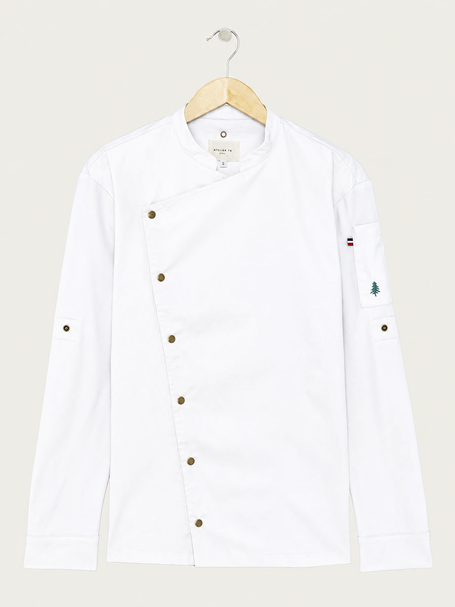 veste miami blanche piquée à plat