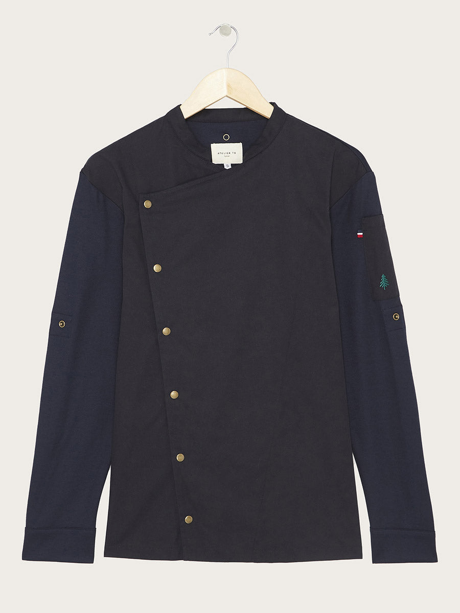veste miami bleu marine piquée à plat