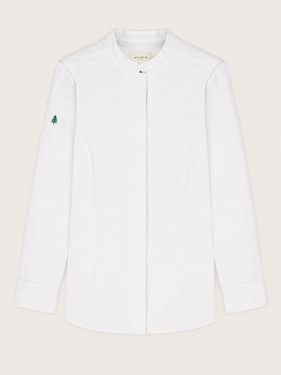 veste Newlook femme blanche piquée à plat
