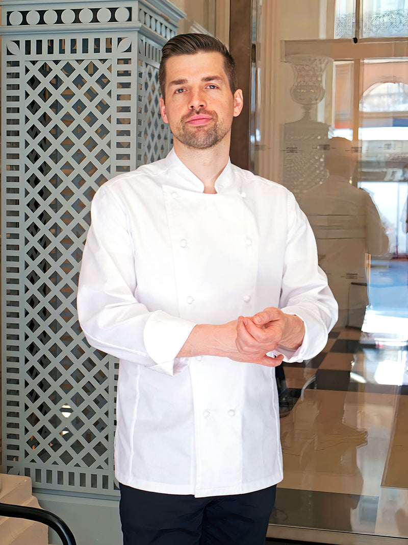 veste de cuisine Paul portée