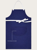 tablier Pavane 2.0 navy avec poche kangourou