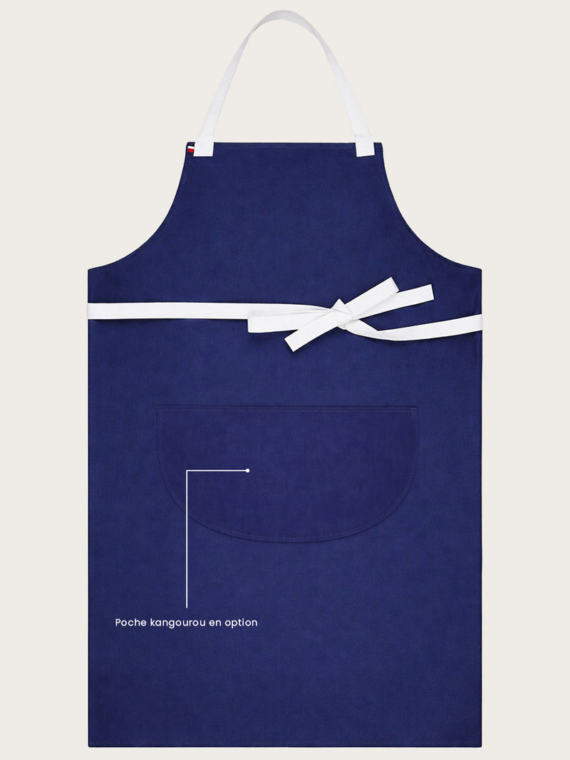 tablier Pavane 2.0 navy avec poche kangourou