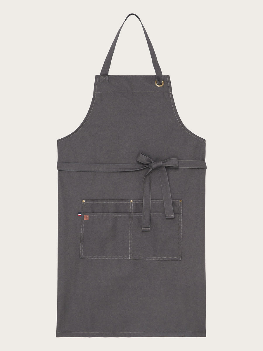 tablier polka gris charcoal
