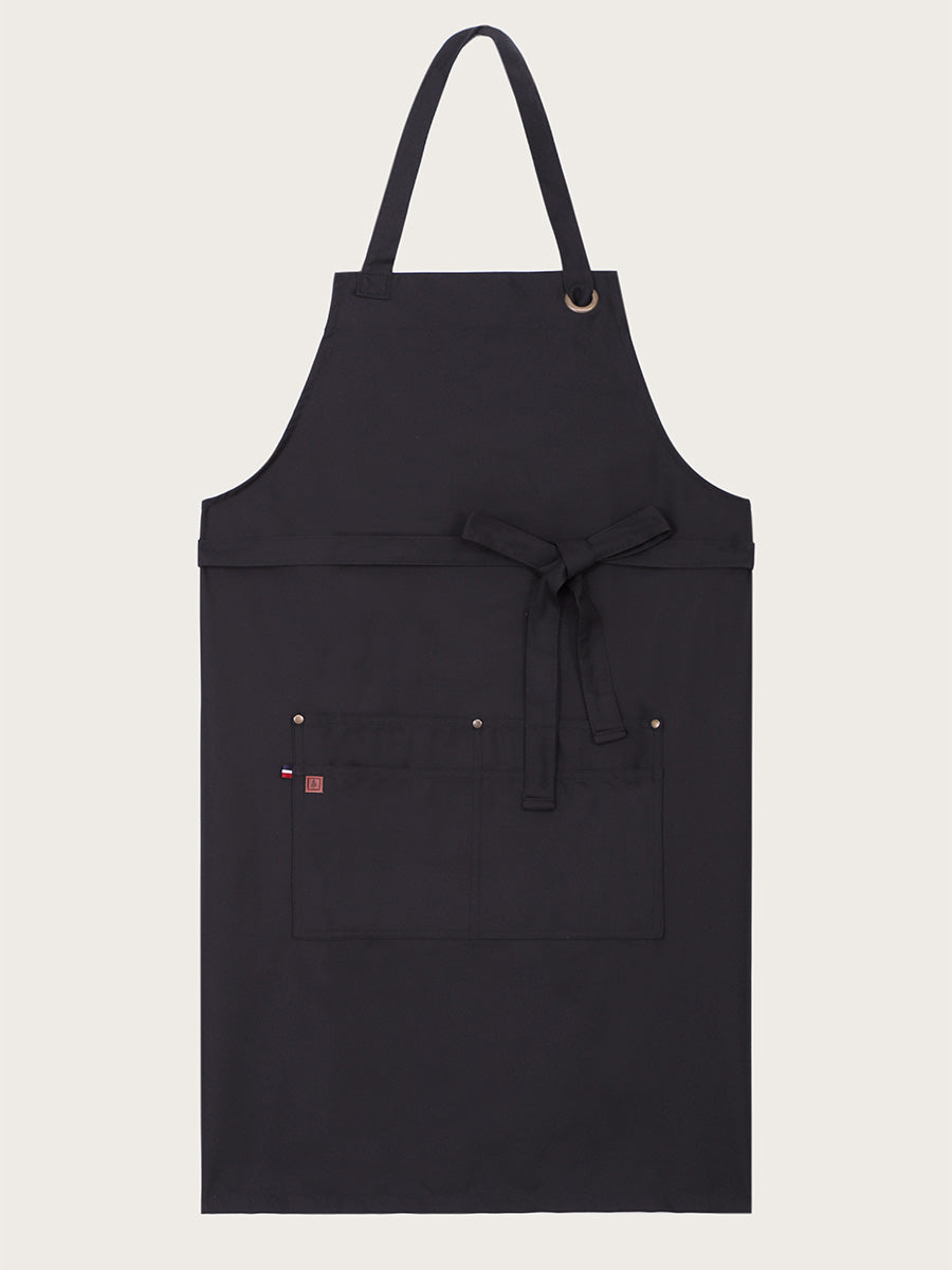 tablier polka noir