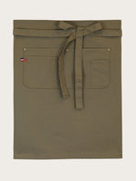 tablier demi chef séga kaki piqué à plat