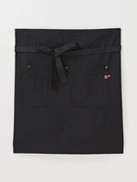 tablier court séga noir piqué à plat