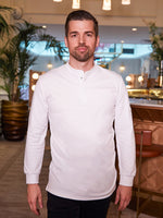 polo Simba ML blanc porté debout