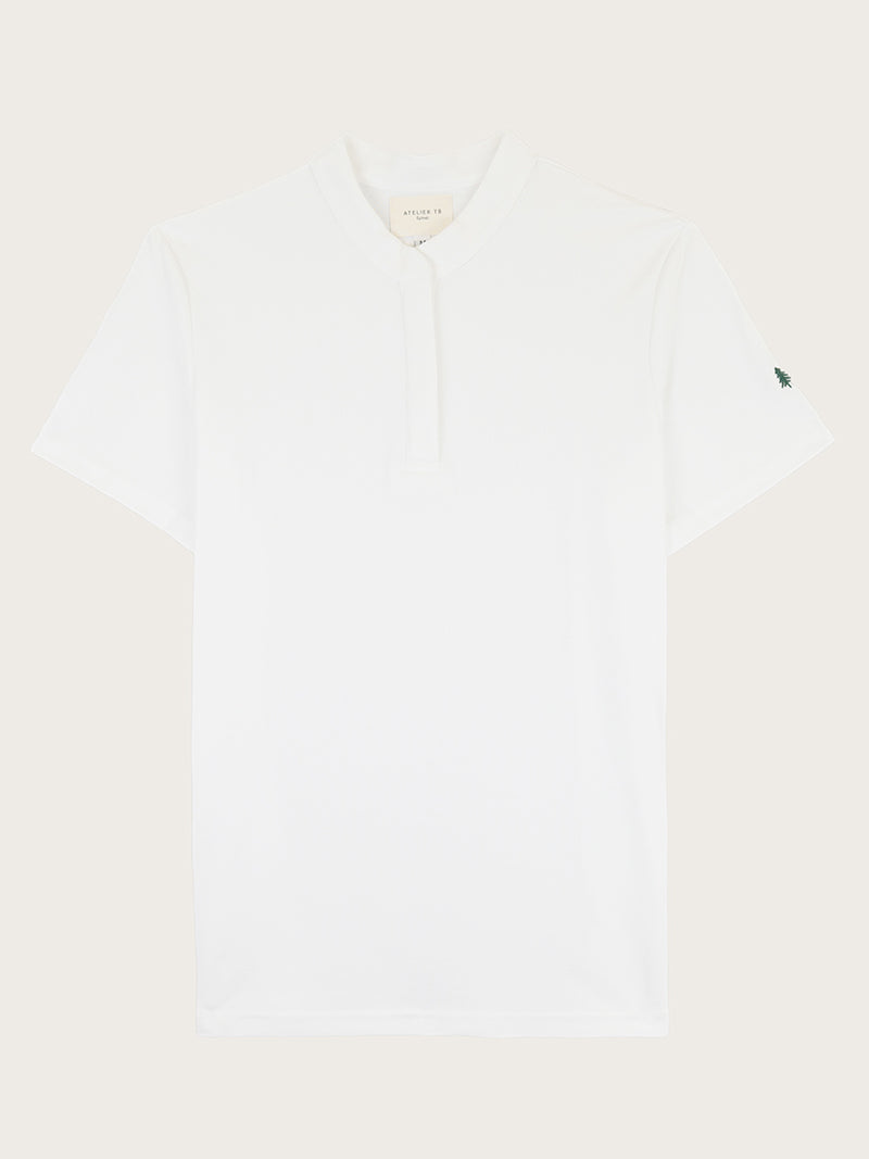 polo Simba femme blanc piqué à plat