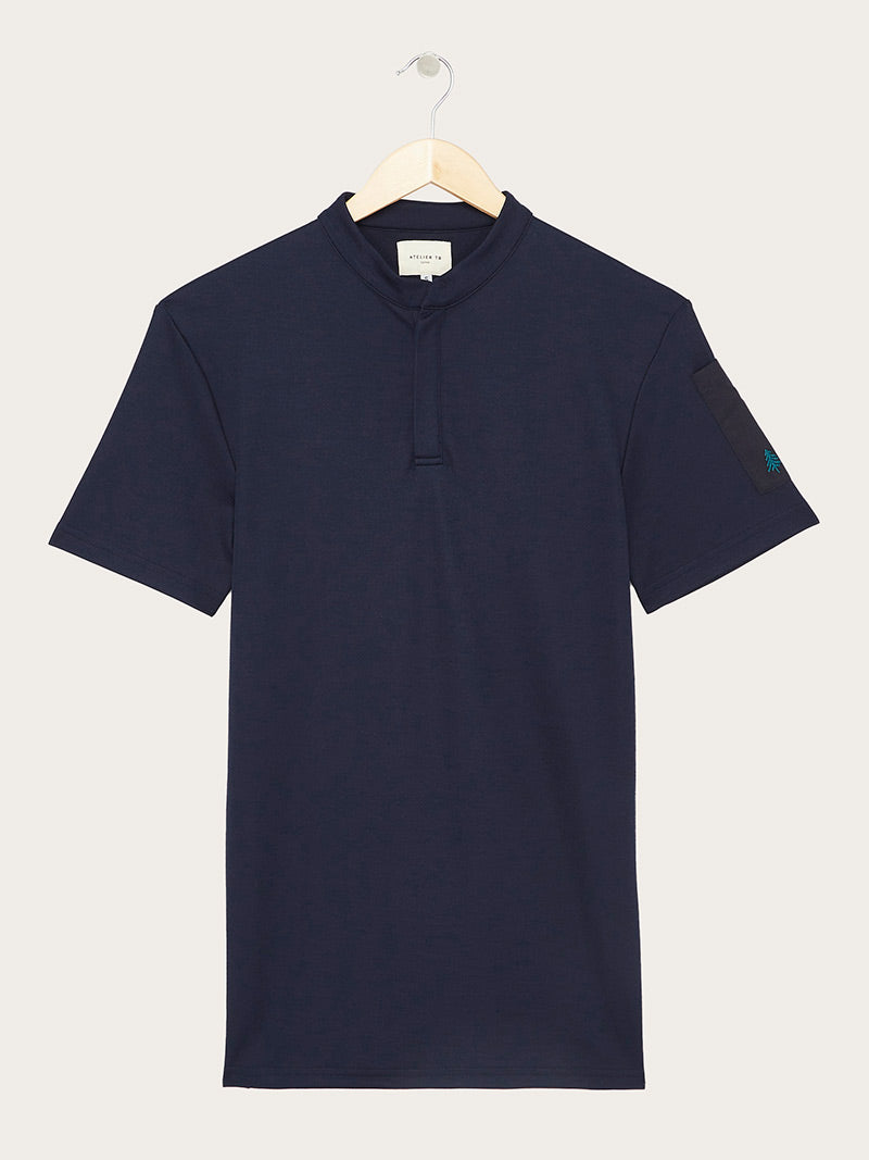 polo Simba bleu marine MC piqué à plat