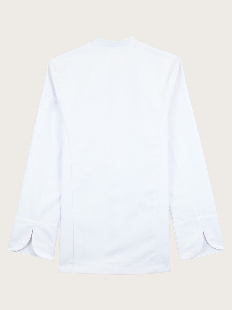 veste Steph blanche piquée à plat vue de dos