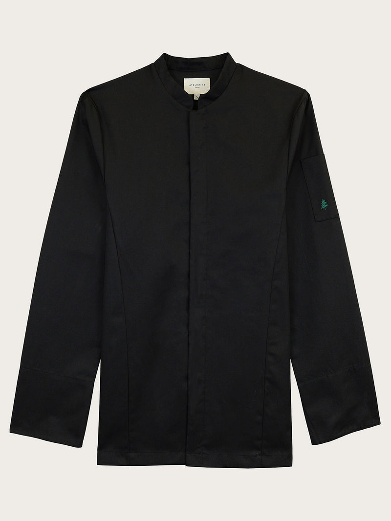 veste Steph noir piquée à plat vue de face