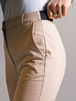 ceinture élastiquée du pantalon Stitch F beige